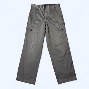 Grunge Grey Cargo Wide Leg Pants by Express!